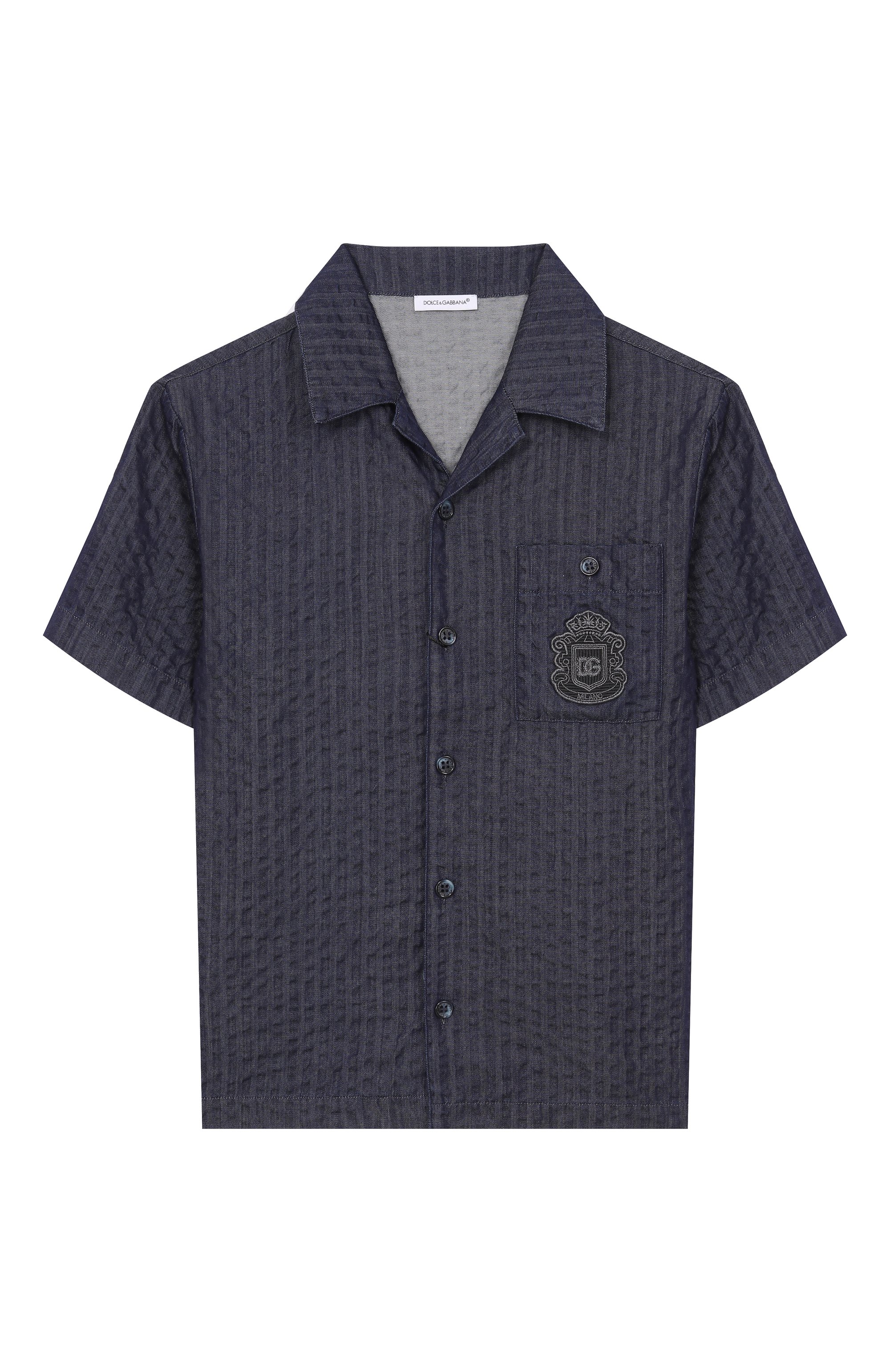 Джинсовая рубашка DOLCE & GABBANA темно-синего цвета по цене 47800 руб., арт. L44S10/LDD54, фото 1 Джинсовая рубашка DOLCE & GABBANA, арт. L44S10/LDD54, фото 1