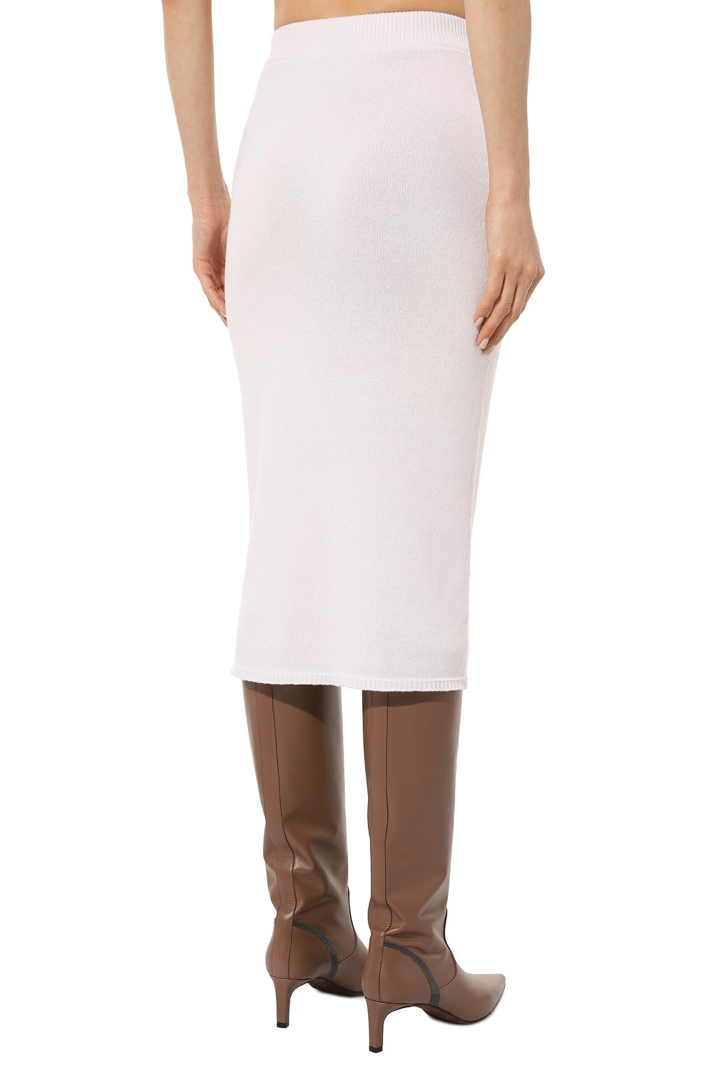 Кашемировая юбка KITON белого цвета по цене 118500 руб., арт. D547482015320153, фото 4 Кашемировая юбка KITON, арт. D547482015320153, фото 4