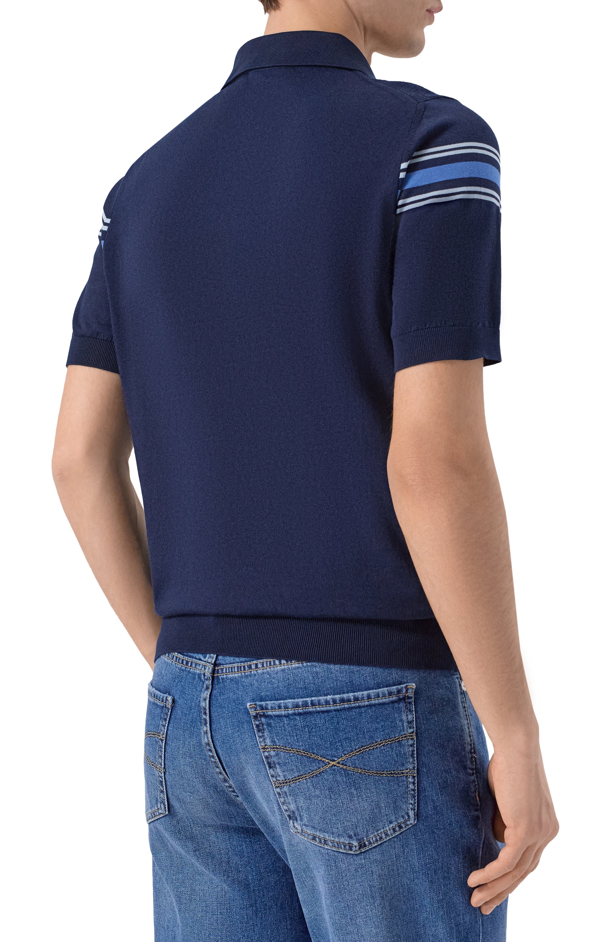 Поло из хлопка и шелка ZILLI, арт. KZP002M0142V0C000, фото 4