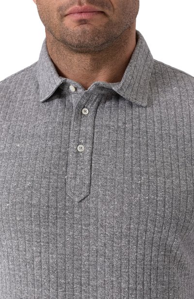 Поло изо льна и хлопка BRUNELLO CUCINELLI, арт. MW8653936W, фото 5