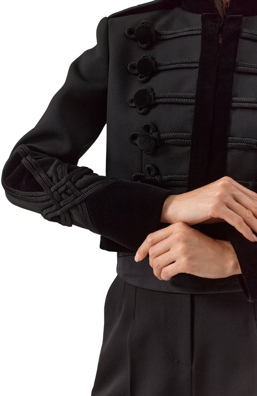 Жакет из шерсти и хлопка Dolce & Gabbana F27CRT/FU272 Чёрный  F27CRT/FU272 Фото 5