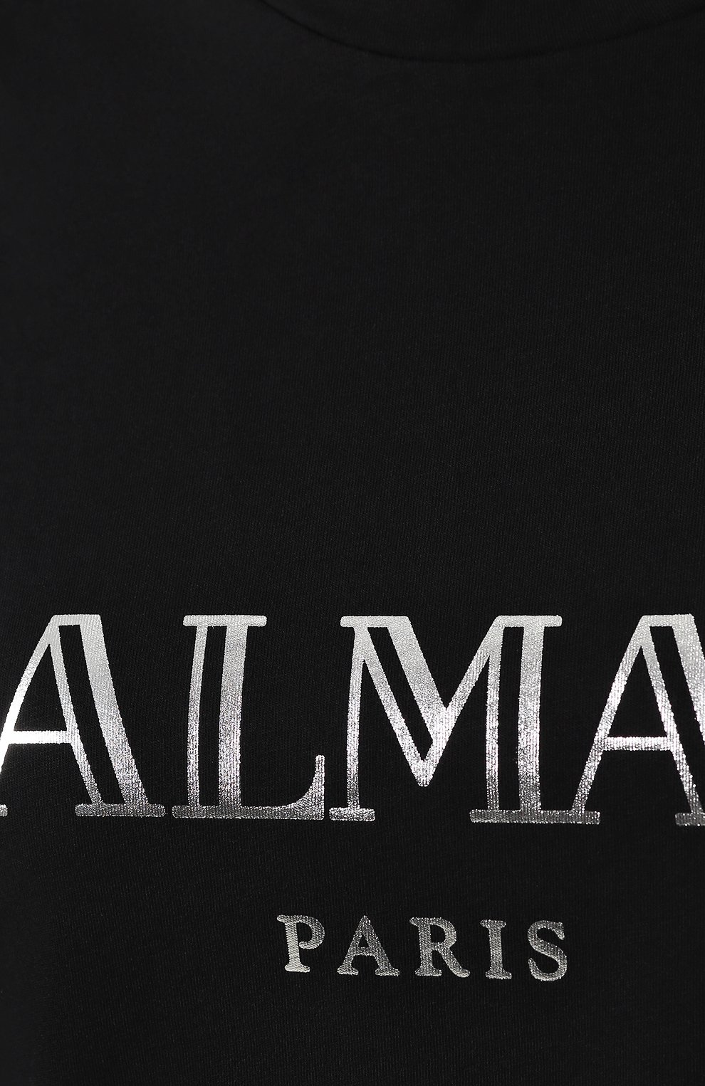 Хлопковая футболка BALMAIN черного цвета по цене 32950 руб., арт. RF21102/I015, фото 5 Хлопковая футболка BALMAIN, арт. RF21102/I015, фото 5