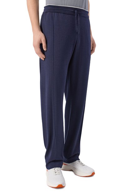 Брюки из шерсти и шелка PAUL&SHARK темно-синего цвета по цене 89850 руб., арт. 26411712, фото 3 Брюки из шерсти и шелка PAUL&SHARK, арт. 26411712, фото 3