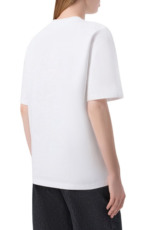 Хлопковая футболка Ganni A1050060 Белый  A1050060 Фото 4