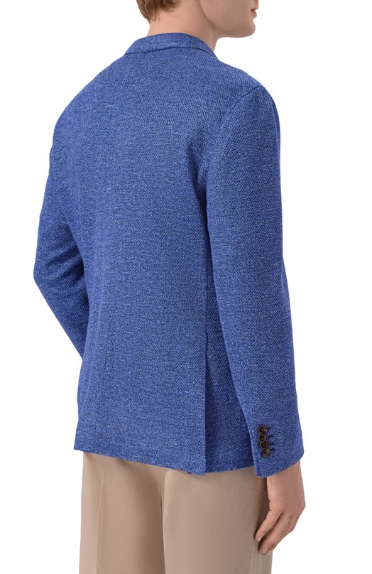 Льняной пиджак Andrea Campagna BIELLA/EE130 Синий  BIELLA/EE130 Фото 4