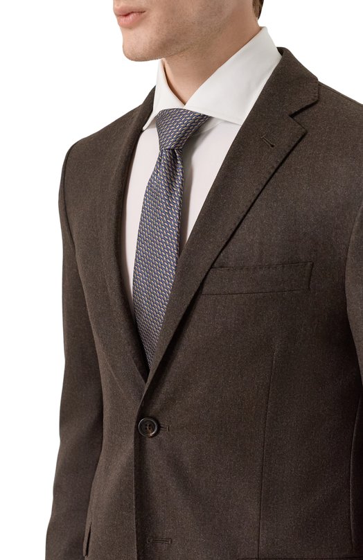 Шелковый галстук Giorgio Armani GM000800/TE16560 Голубой  GM000800/TE16560 Фото 2