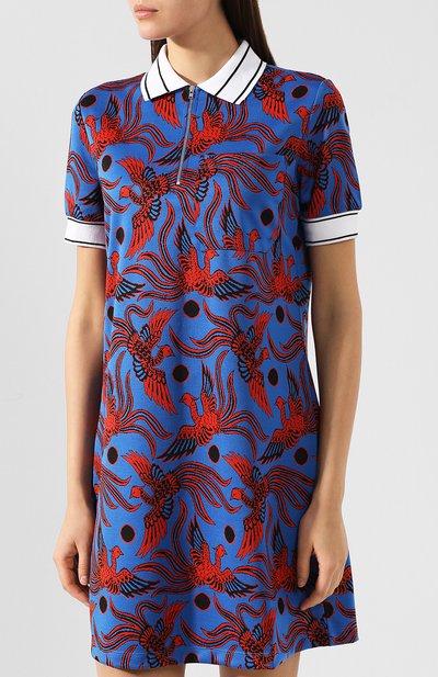 Платье с принтом KENZO синего цвета по цене 23250 руб., арт. 2R0840930, фото 3 Платье с принтом KENZO, арт. 2R0840930, фото 3