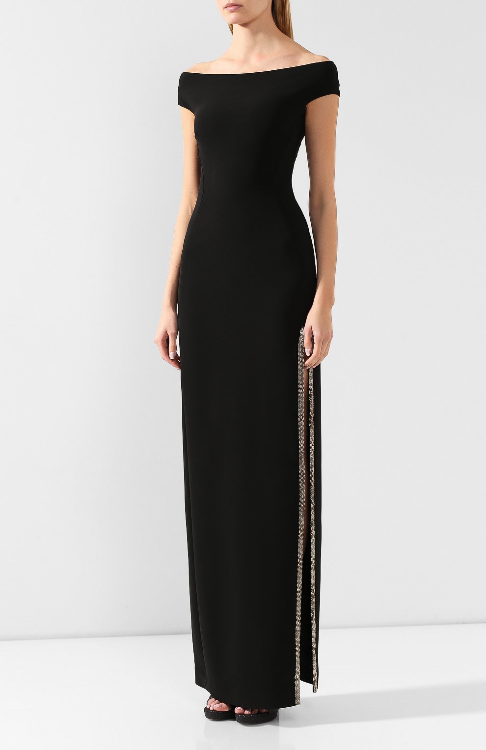 Платье-макси STELLA MCCARTNEY черного цвета по цене 318000 руб., арт. 581517/SNA28, фото 3 Платье-макси STELLA MCCARTNEY, арт. 581517/SNA28, фото 3