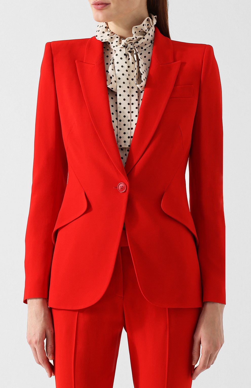 Жакет ALEXANDER MCQUEEN красного цвета по цене 179500 руб., арт. 358166/QLE40, фото 3 Жакет ALEXANDER MCQUEEN, арт. 358166/QLE40, фото 3