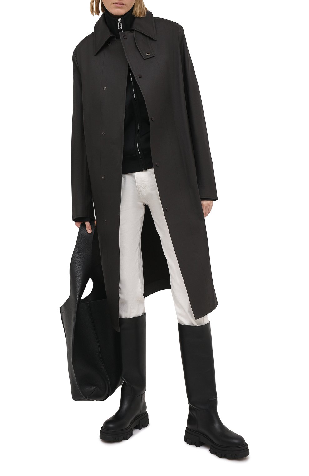 Кожаные сапоги GIA COUTURE черного цвета по цене 74800 руб., арт. PERNI-07 B 101, фото 2 Кожаные сапоги GIA COUTURE, арт. PERNI-07 B 101, фото 2