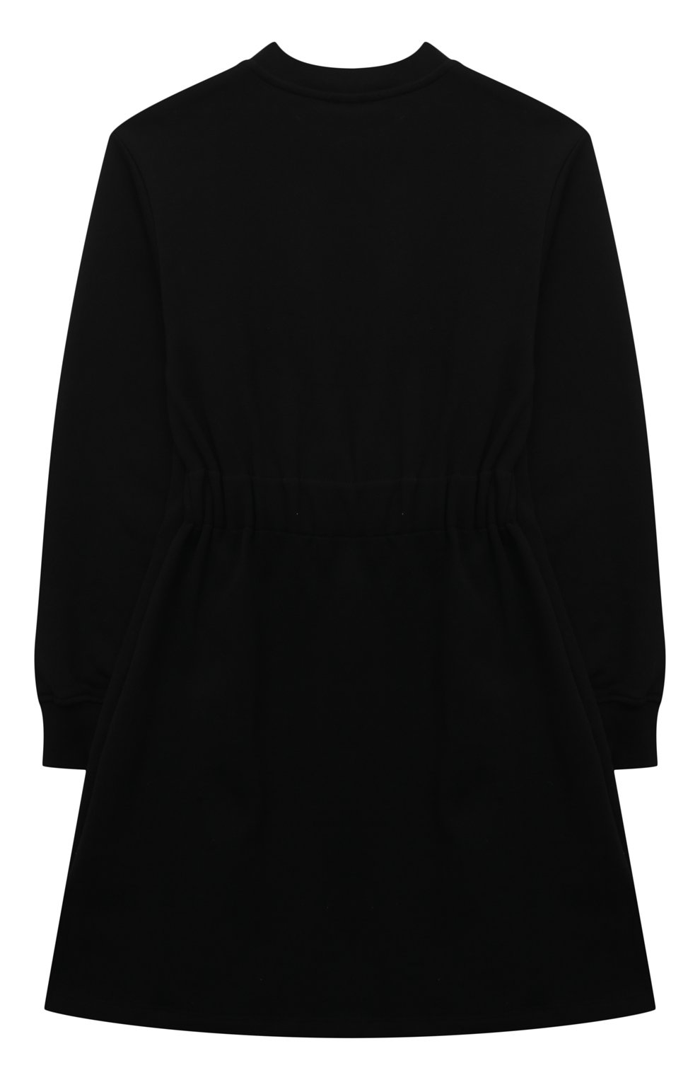 Хлопковое платье MSGM KIDS черного цвета по цене 12000 руб., арт. F3MSJGDR031, фото 2 Хлопковое платье MSGM KIDS, арт. F3MSJGDR031, фото 2