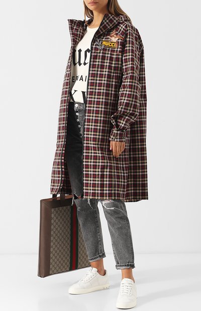 Пальто с капюшоном и декоративной отделкой GUCCI, арт. 523865/ZLK80, фото 2