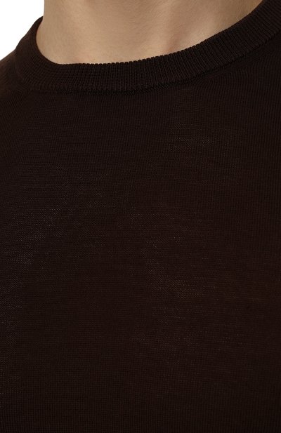 Хлопковый джемпер IL BORGO CASHMERE темно-коричневого цвета по цене 34350 руб., арт. 55-854M0DG0, фото 5 Хлопковый джемпер IL BORGO CASHMERE, арт. 55-854M0DG0, фото 5