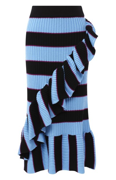 Вязаная юбка в контрастную полоску с оборкой KENZO, арт. 1JU546813, фото 1
