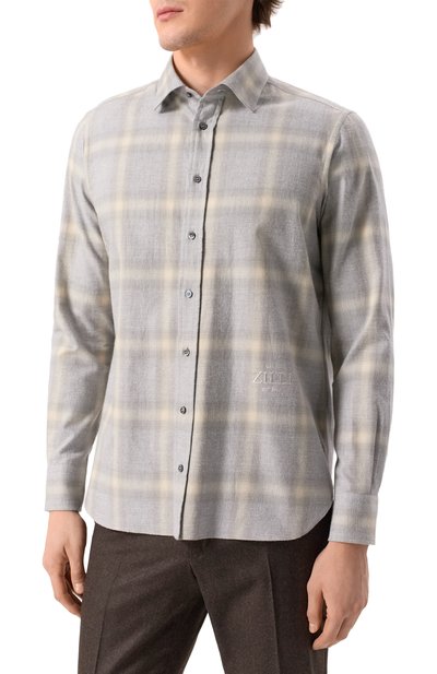 Хлопковая рубашка ZILLI, арт. SP0R01M012360080Q, фото 3