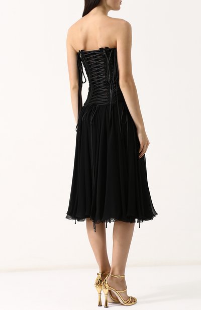 Однотонное платье-бюстье со шнуровкой DOLCE & GABBANA, арт. F68Y2T/FU1AT, фото 4