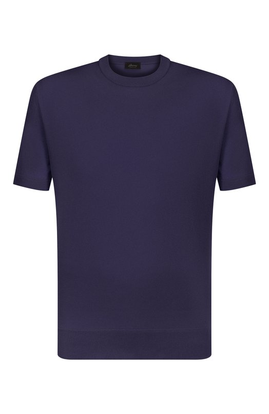 Хлопковый джемпер Brioni UMR00L/PCK17 Синий UMR00L/PCK17