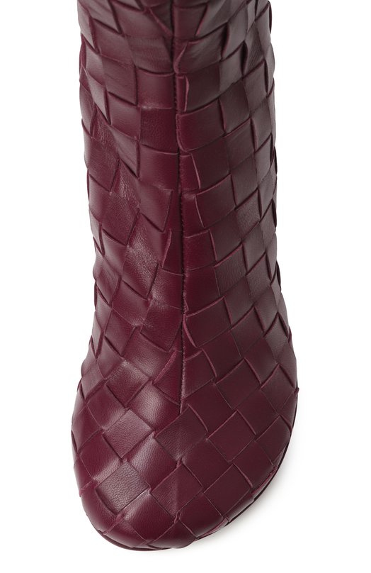 Кожаные ботильоны Atomic Bottega Veneta 811017/V2ED0 Бордовый  811017/V2ED0 Фото 6