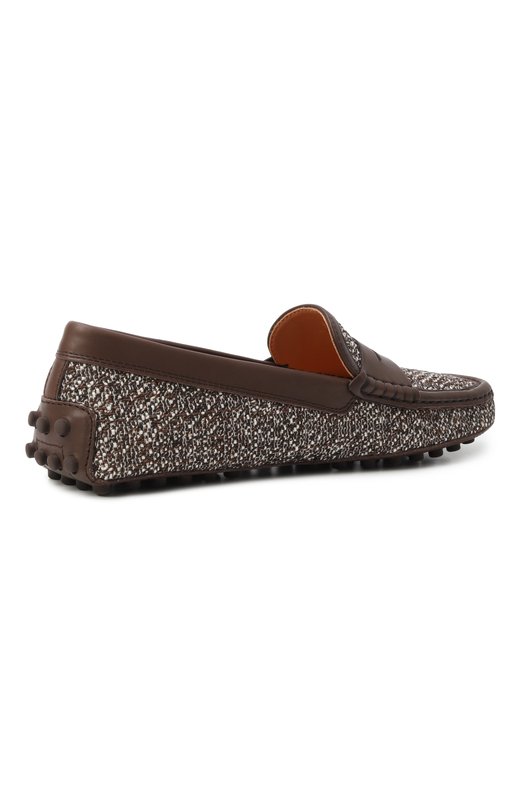 Комбинированные мокасины Gommino Tod’s XXW22L0JG60/UCY Коричневый  XXW22L0JG60/UCY Фото 5