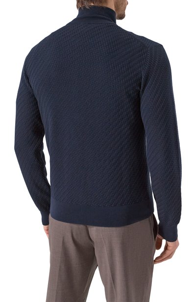 Кардиган из хлопка и шелка BRIONI темно-синего цвета по цене 198500 руб., арт. UMT20L/PAK22, фото 4 Кардиган из хлопка и шелка BRIONI, арт. UMT20L/PAK22, фото 4