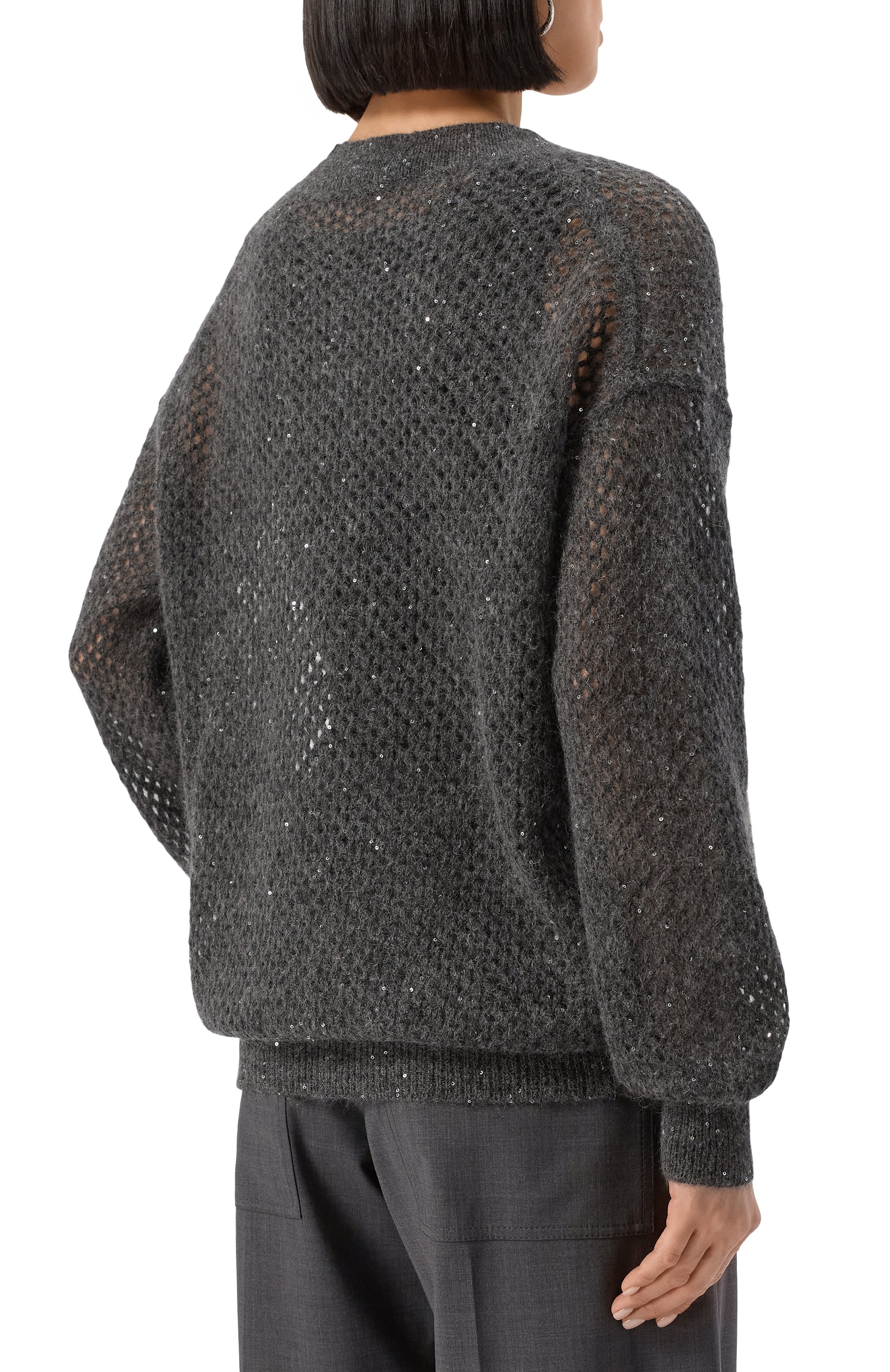 Пуловер из шерсти и хлопка BRUNELLO CUCINELLI, арт. MPS732412P, фото 4