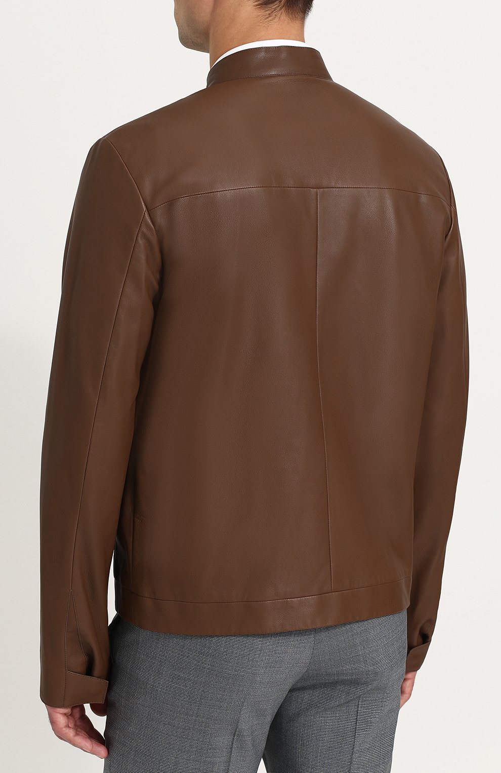 Кожаная куртка с воротником-стойкой LORO PIANA, арт. FAI1196, фото 4