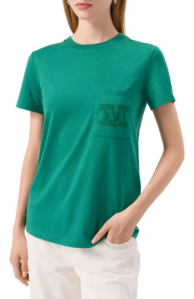 Хлопковая футболка MAX MARA, арт. PAPAIA, фото 3