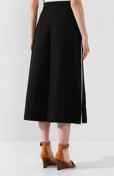 Льняные кюлоты LOEWE черного цвета по цене 65350 руб., арт. S2102401FH, фото 4 Льняные кюлоты LOEWE, арт. S2102401FH, фото 4