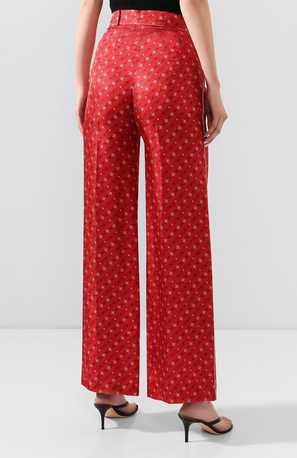 Шелковые брюки FENDI, арт. FR6240 A9DR, фото 4