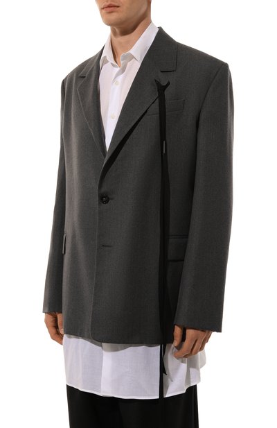 Шерстяной пиджак ANN DEMEULEMEESTER, арт. 2402-M-JA16-FA515-088, фото 4