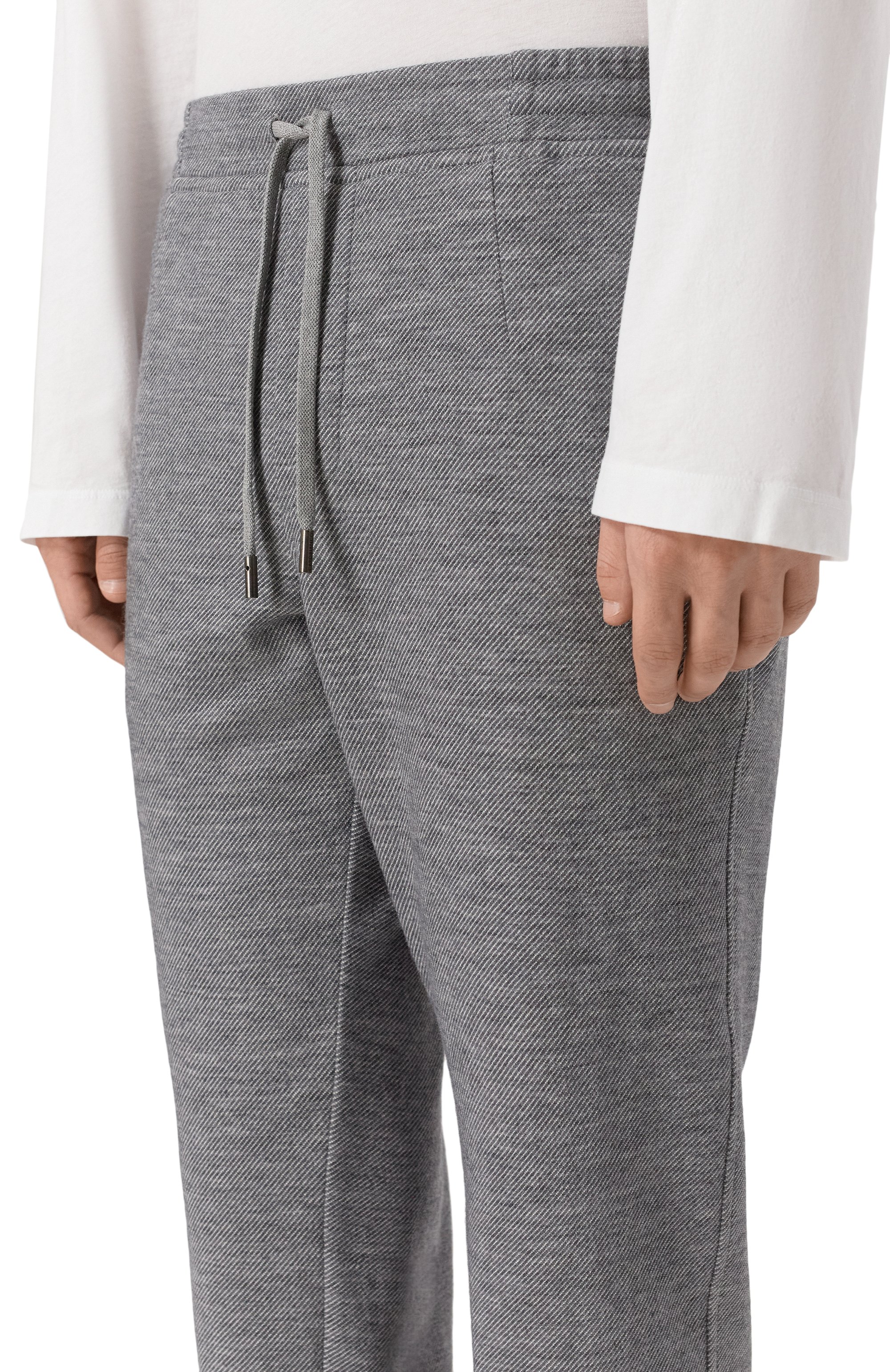 Брюки из шерсти и хлопка CAPOBIANCO серого цвета по цене 61400 руб., арт. 19M704.FU00., фото 5 Брюки из шерсти и хлопка CAPOBIANCO, арт. 19M704.FU00., фото 5