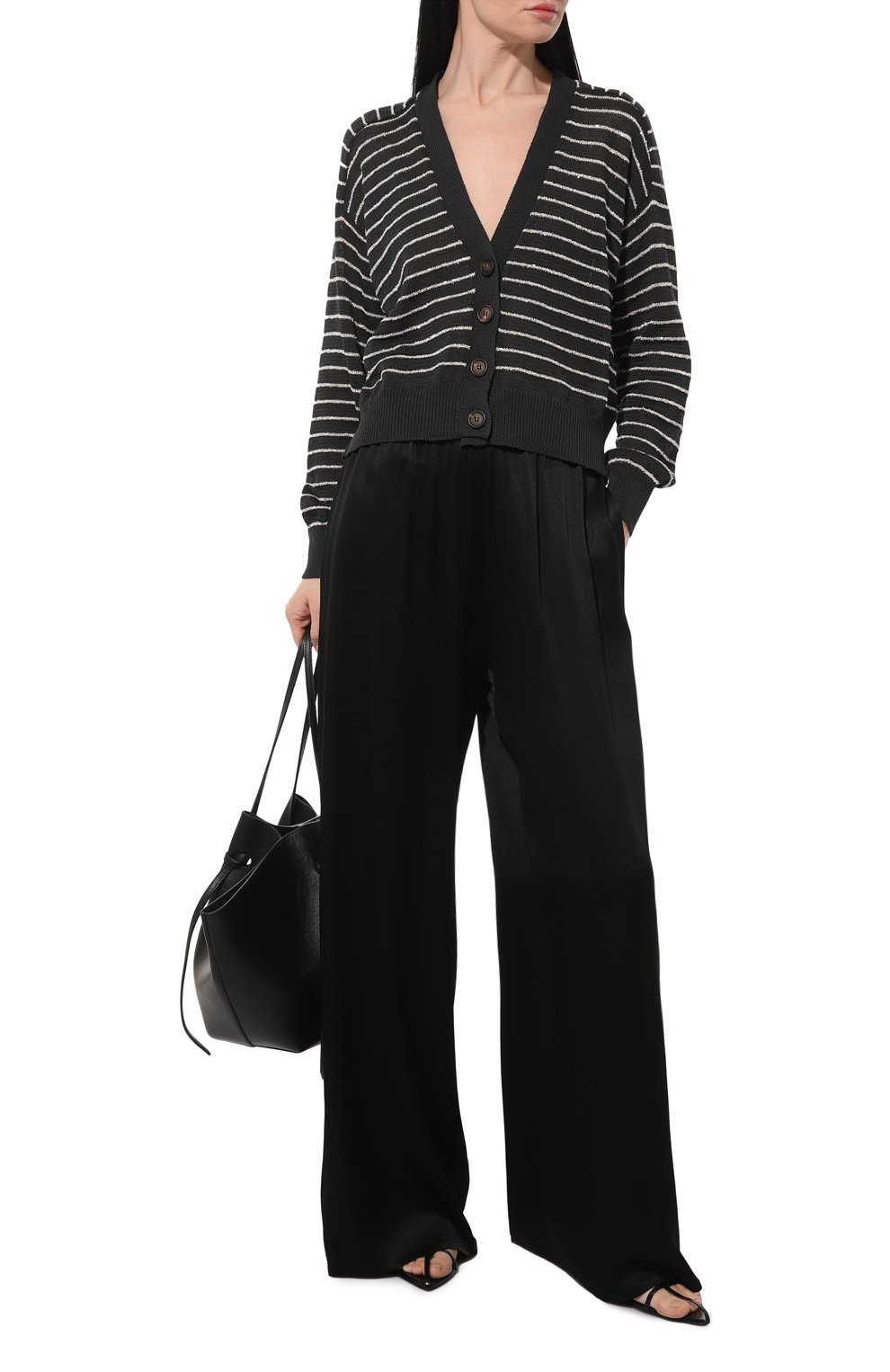 Хлопковый кардиган BRUNELLO CUCINELLI темно-серого цвета по цене 154000 руб., арт. M7876B1330, фото 2 Хлопковый кардиган BRUNELLO CUCINELLI, арт. M7876B1330, фото 2