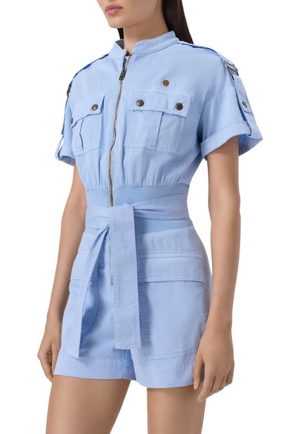 Хлопковый комбинезон AERONAUTICA MILITARE голубого цвета по цене 38100 руб., арт. TU0161DCT04266, фото 3 Хлопковый комбинезон AERONAUTICA MILITARE, арт. TU0161DCT04266, фото 3