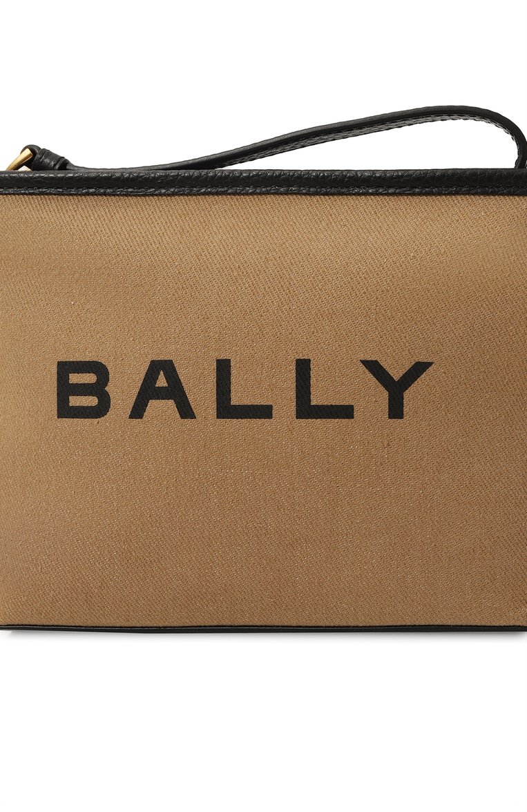 Женская текстильная косметичка BALLY бежевого цвета, арт. WL005P/CV034 | Фото 2 (Материал сплава: Проставлено; Материал: Натуральная кожа, Текстиль; Нос: Не проставлено)