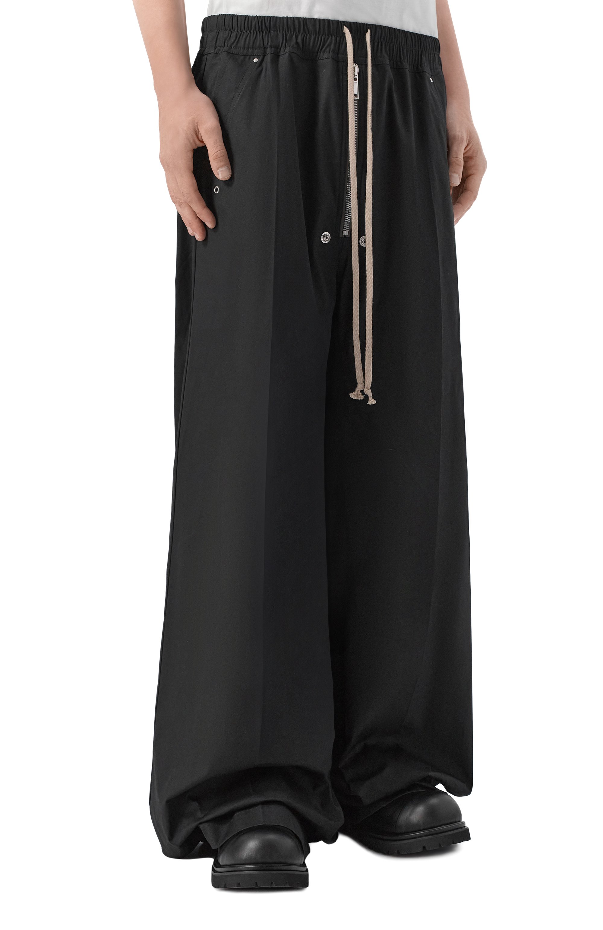Хлопковые брюки RICK OWENS, арт. RU02F4366/TE, фото 3