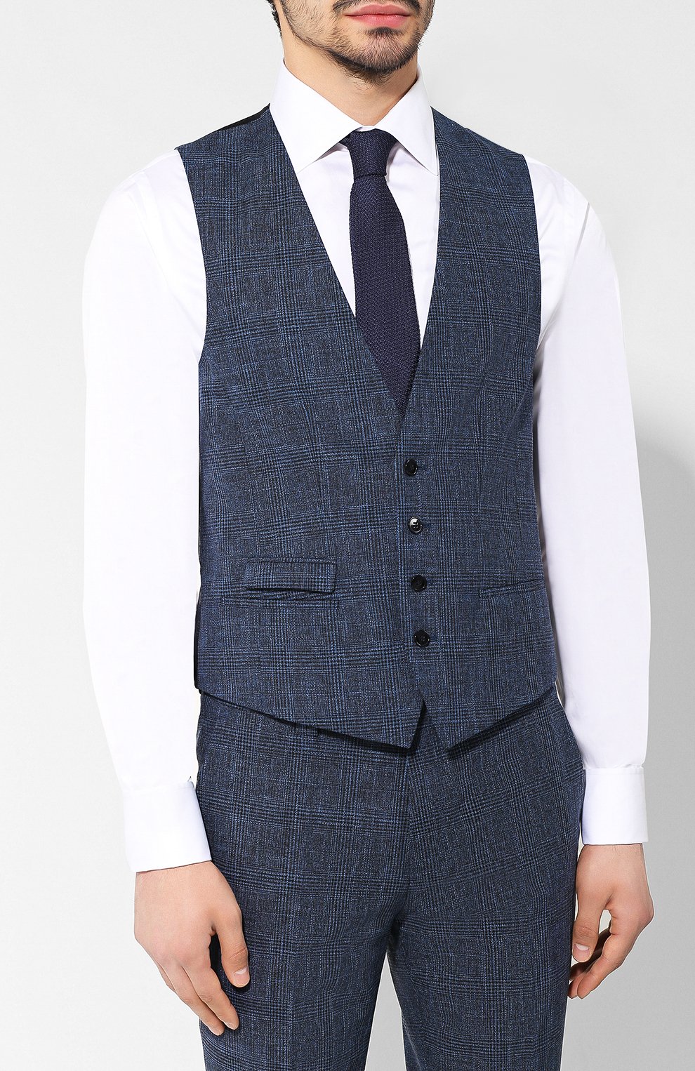 Костюм-тройка из смеси шерсти и хлопка HUGO, арт. 50405408, фото 4