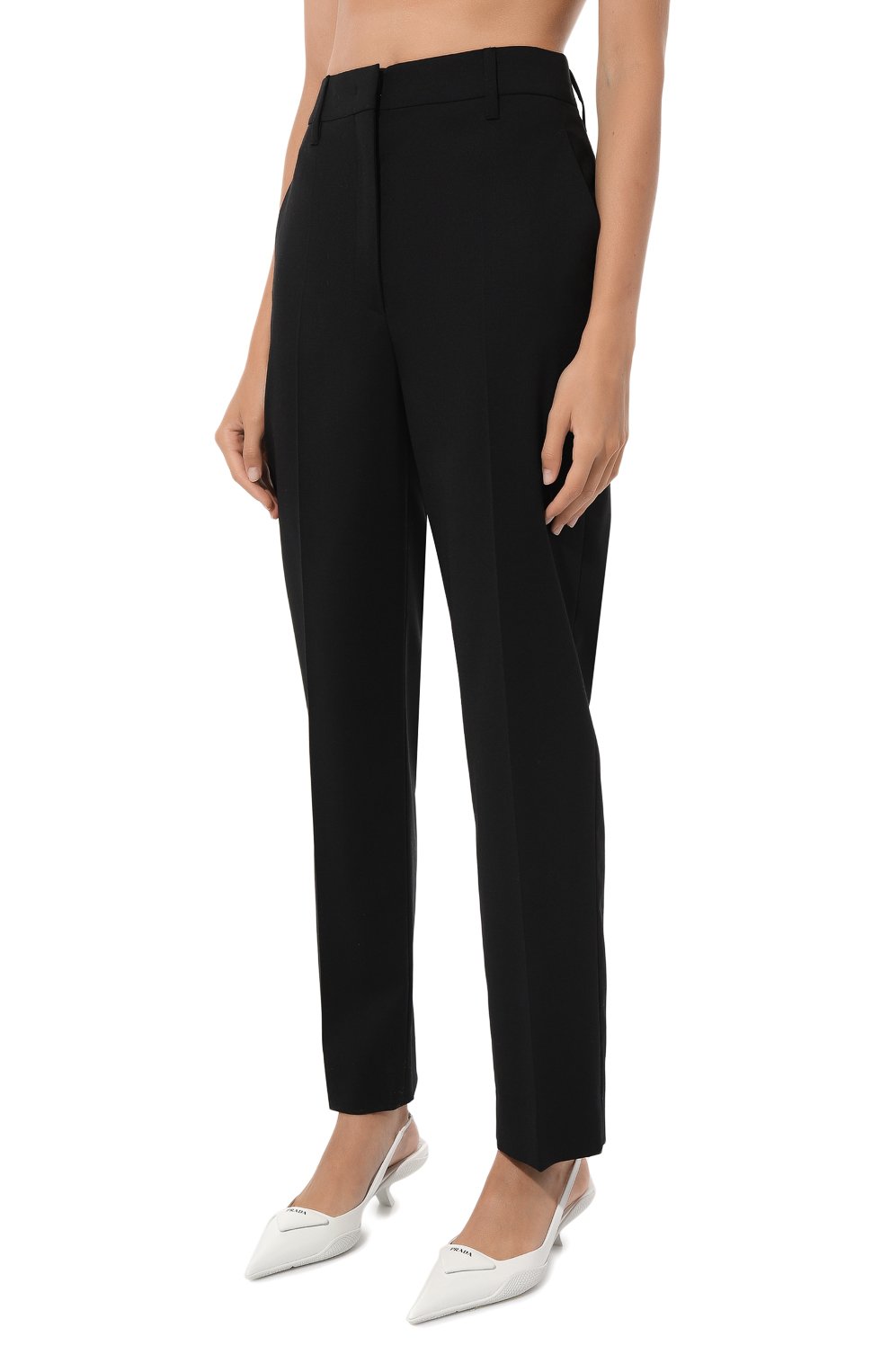 Шерстяные брюки PRADA, арт. P288D-J8A-F0002-202, фото 3