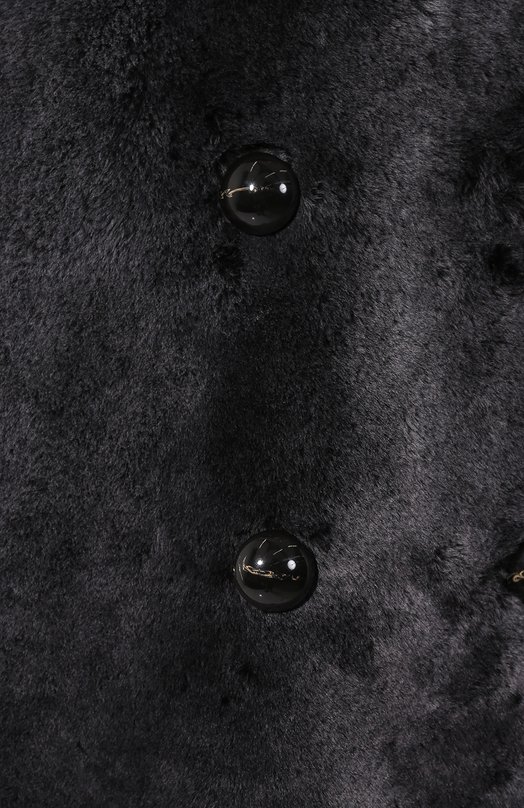 Двубортное меховое пальто Emporio Armani 1NL30P/12P30 Чёрный  1NL30P/12P30 Фото 5