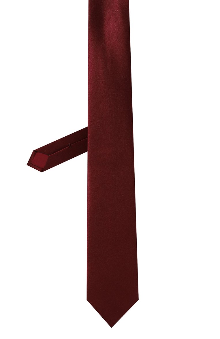 Мужской шелковый галстук BROUBACK бордового цвета, арт. TIE 8CM/SS23 | Фото 3 (Материал: Текстиль, Шелк; Принт: Без принта; Материал сплава: Проставлено; Нос: Не проставлено)