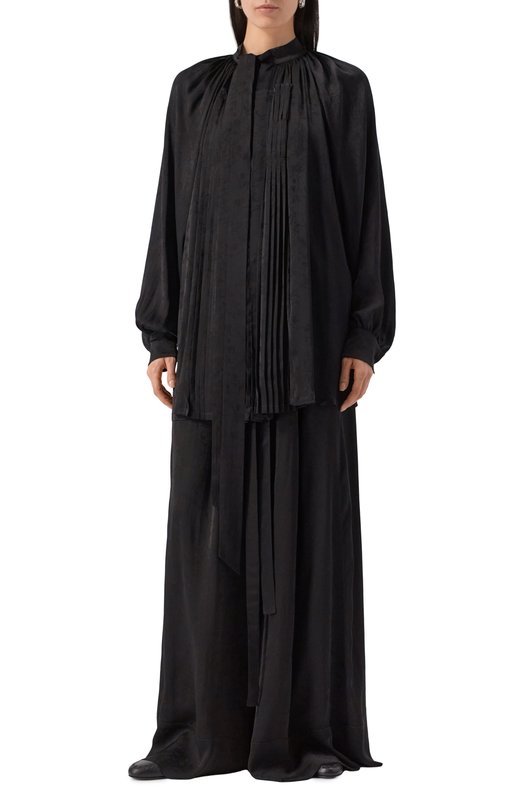 Блузка из вискозы и шелка Ann Demeulemeester B0012787/FA611 Чёрный  B0012787/FA611 Фото 3