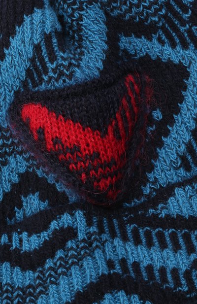 Шапка из шерсти и кашемира PRADA голубого цвета по цене 60000 руб., арт. UMD491-1ZJ2-F0GE8-212, фото 3 Шапка из шерсти и кашемира PRADA, арт. UMD491-1ZJ2-F0GE8-212, фото 3