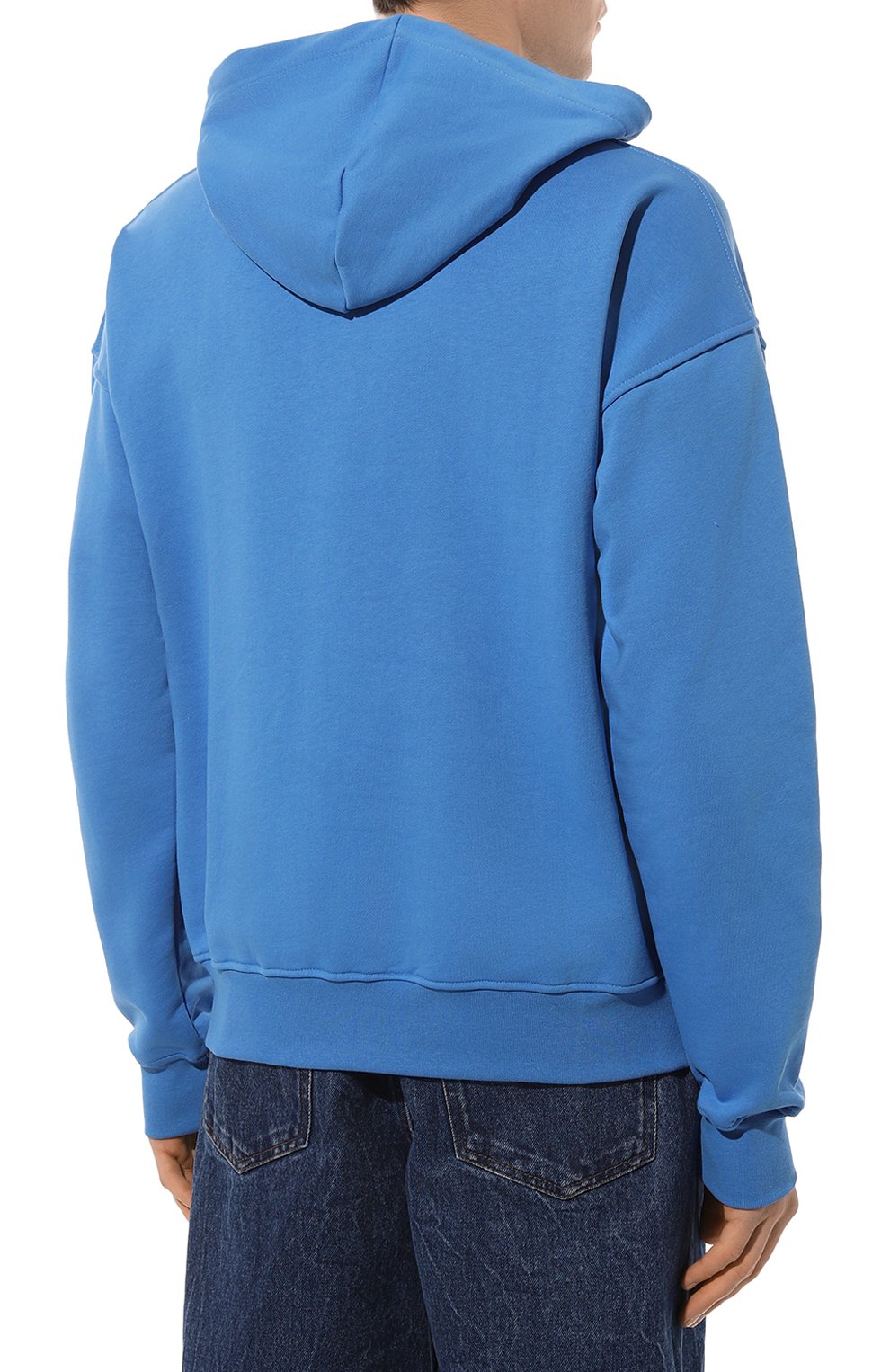 Хлопковое худи COMME DES FUCKDOWN синего цвета по цене 19950 руб., арт. CDFU2109, фото 4 Хлопковое худи COMME DES FUCKDOWN, арт. CDFU2109, фото 4