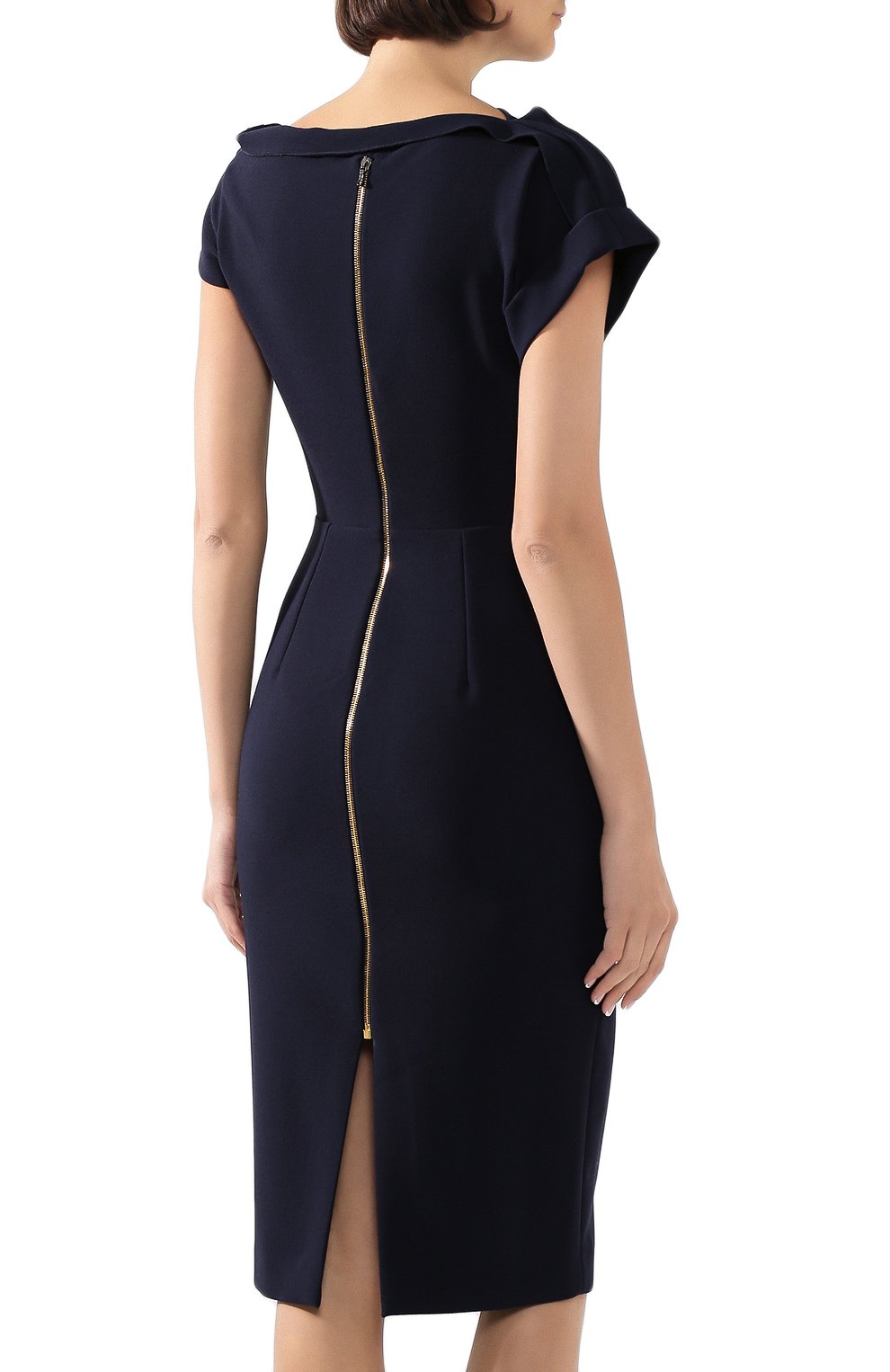 Платье ROLAND MOURET синего цвета по цене 115000 руб., арт. PS20/S0835/F2196, фото 4 Платье ROLAND MOURET, арт. PS20/S0835/F2196, фото 4