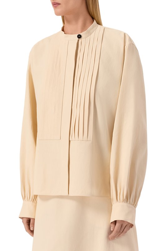 Льняная блузка Jil Sander J04DL0106/J60001 Бежевый  J04DL0106/J60001 Фото 3
