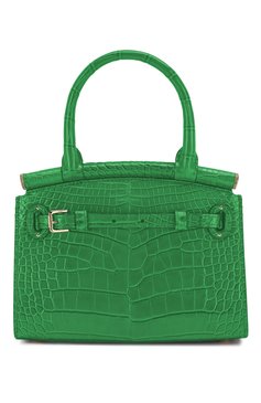 Женская сумка rl50 mini из кожи аллигатора RALPH LAUREN зеленого цвета, арт. 435769101/AMIS | Фото 1 (Сумки-технические: Сумки через плечо, Сумки top-handle; Материал: Экзотическая кожа; Материал сплава: Проставлено; Размер: mini; Ремень/цепочка: На ремешке; Драгоценные камни: Проставлено)