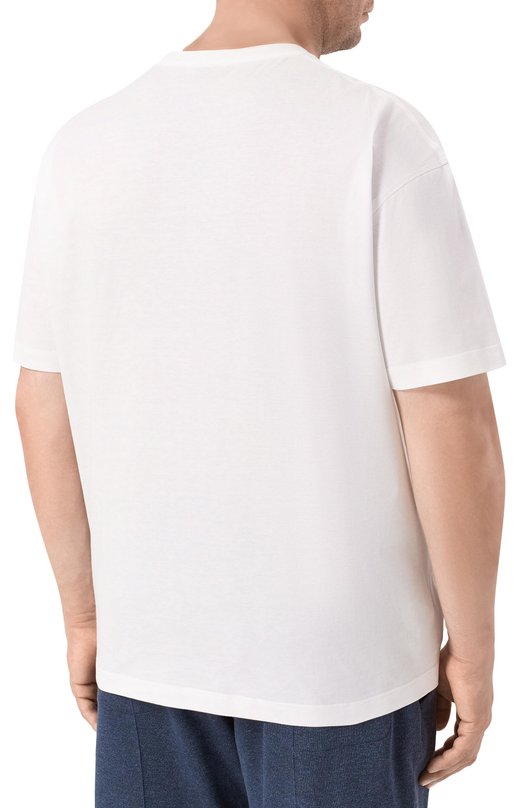 Хлопковая футболка Zilli TSR03PM0100VZGI00 Белый  TSR03PM0100VZGI00 Фото 4