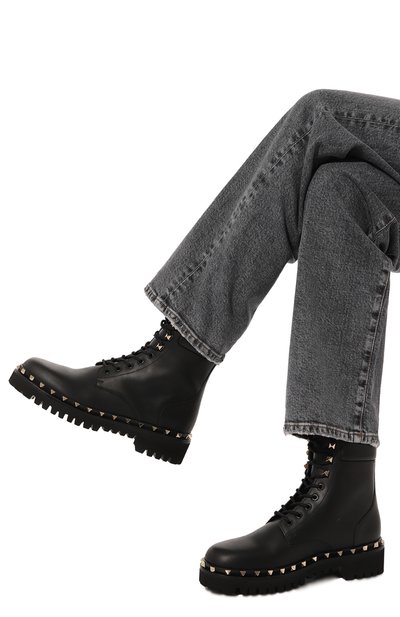 Кожаные ботинки rockstud VALENTINO, арт. 5W2S0HW8/AWE, фото 3