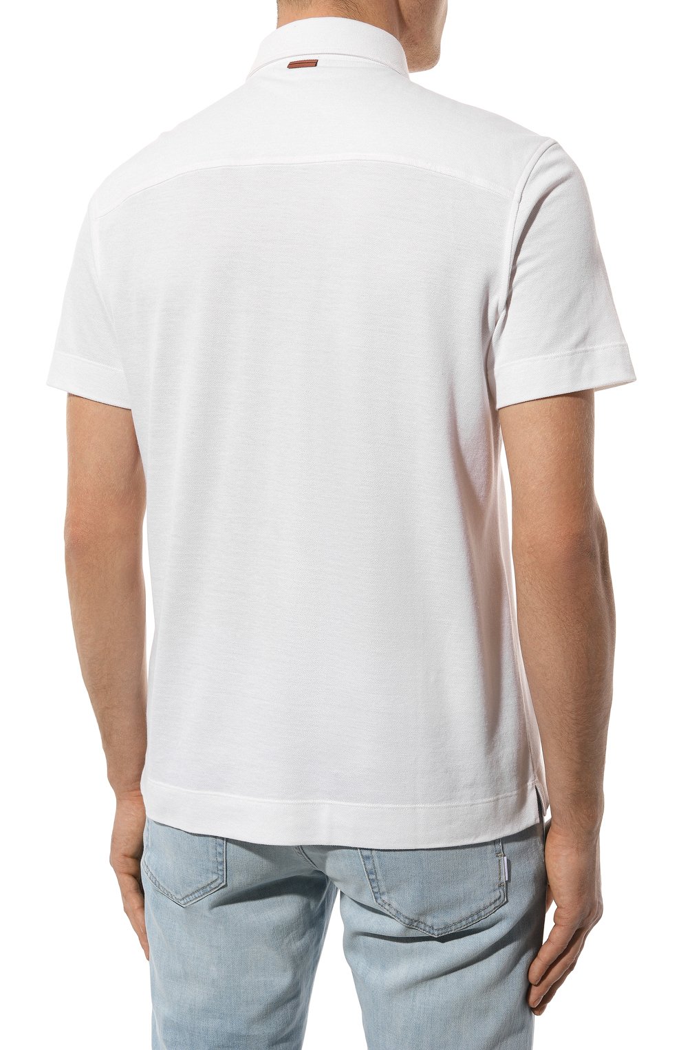 Поло из хлопка и шелка ZEGNA, арт. E8319A5/B773, фото 4