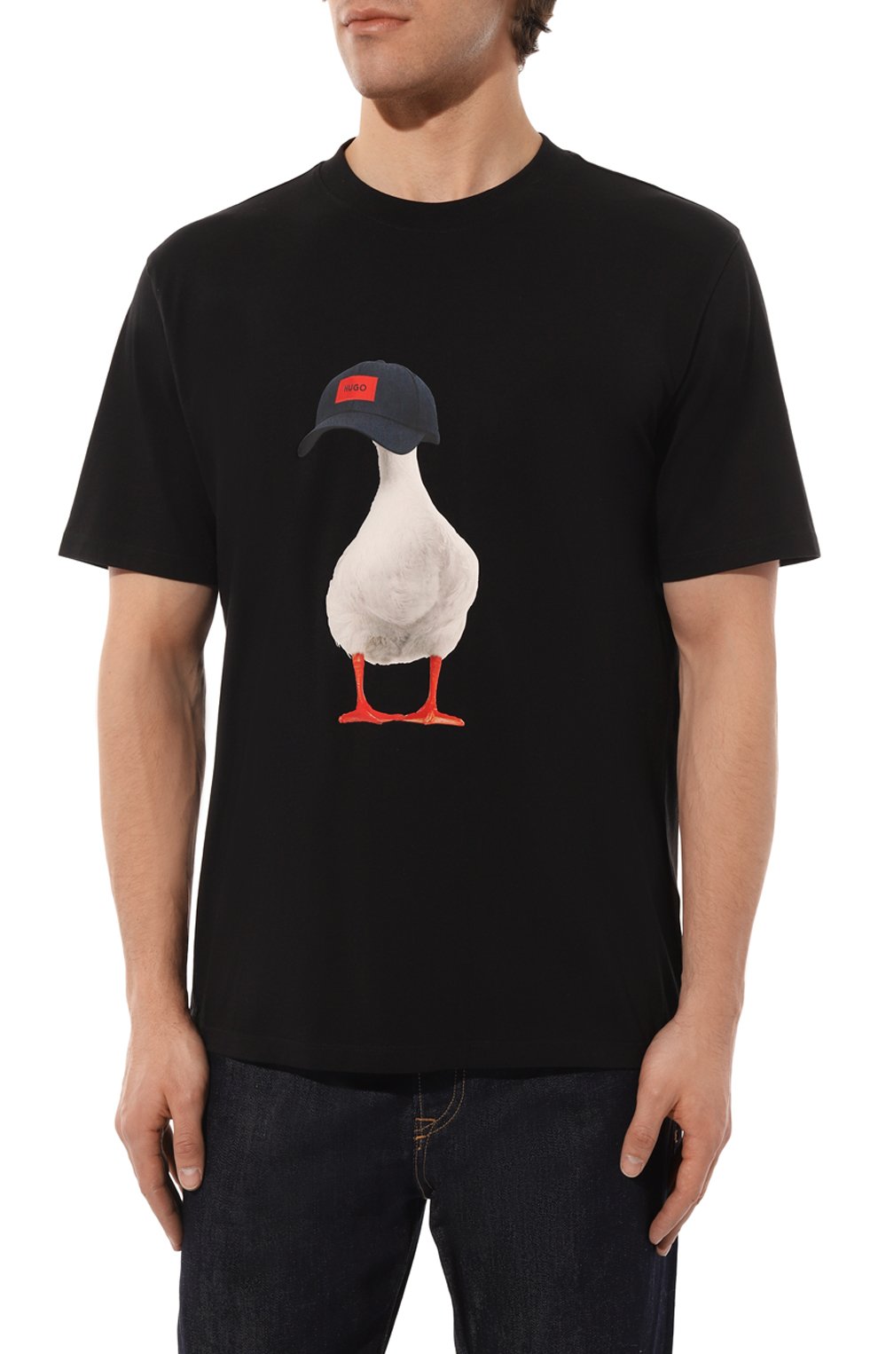 Хлопковая футболка HUGO, арт. 50491811, фото 3