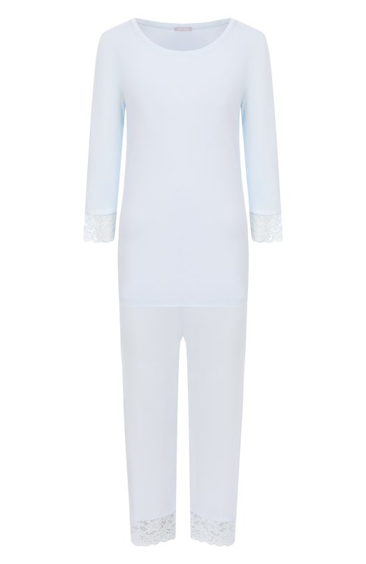Хлопковая пижама Hanro 077928 Голубой 077928
